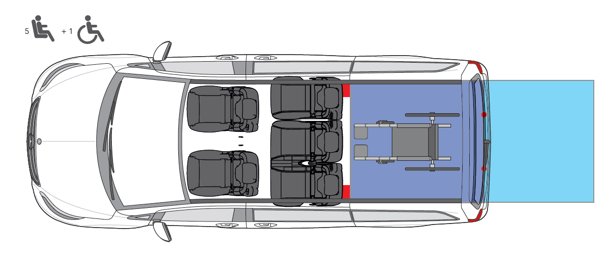 Vito L2 rolstoel met klapstoelen