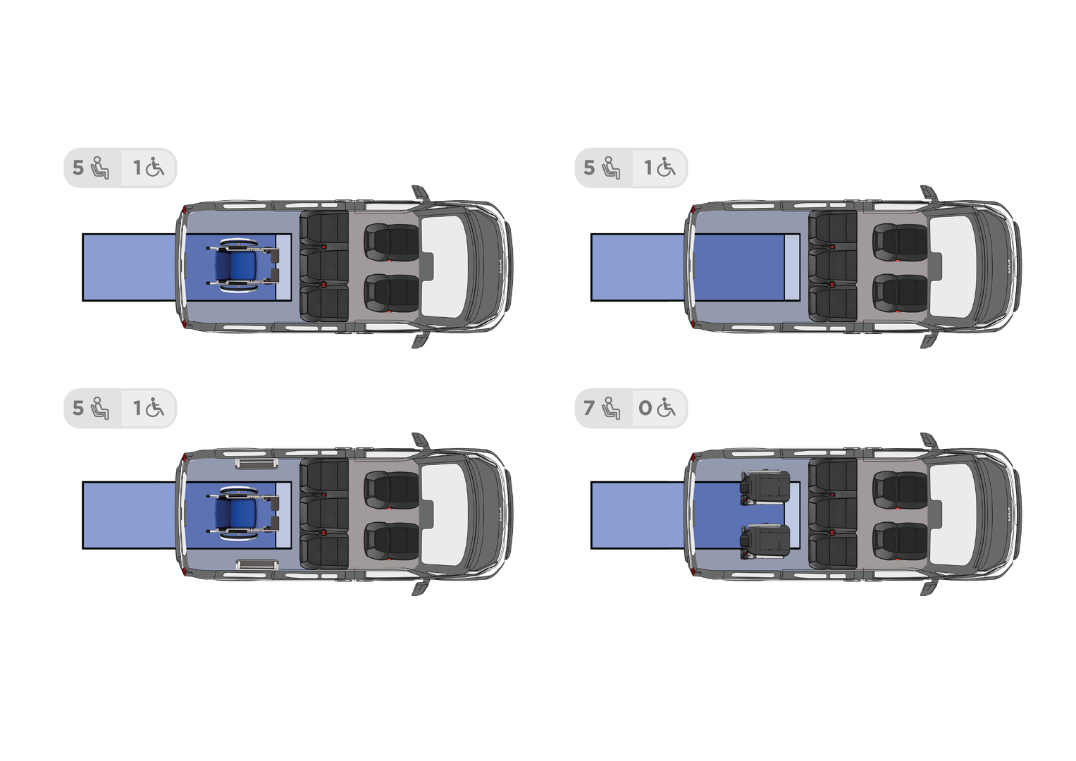 KIA PV5 WAV Seat Configurations