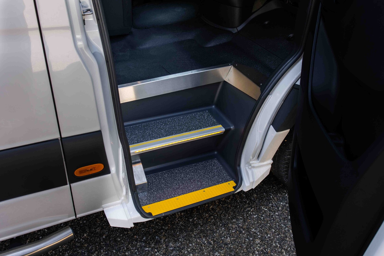 Lowered passenger entrance for easier vehicle access