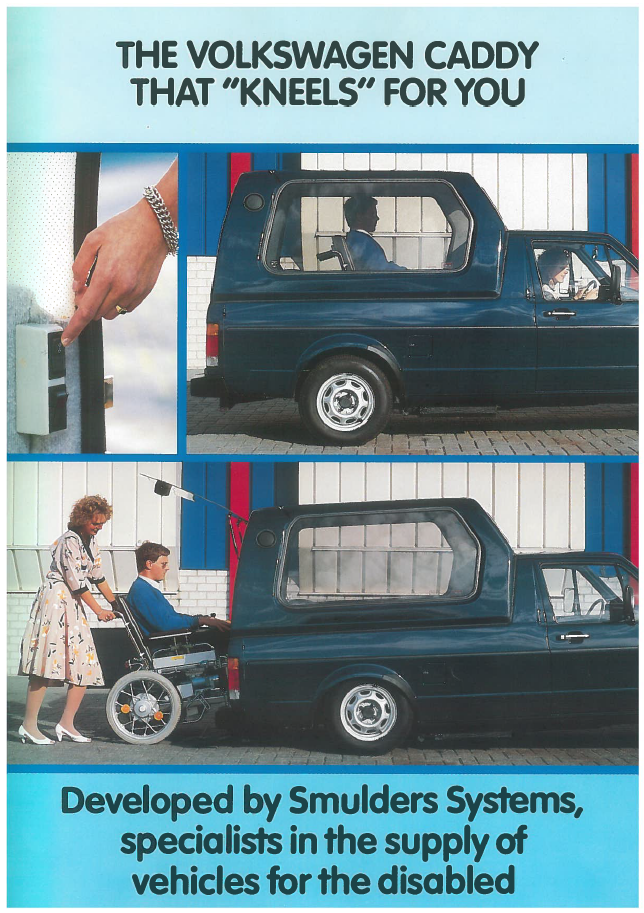 Le premier Volkswagen Caddy accessible en fauteuil roulant