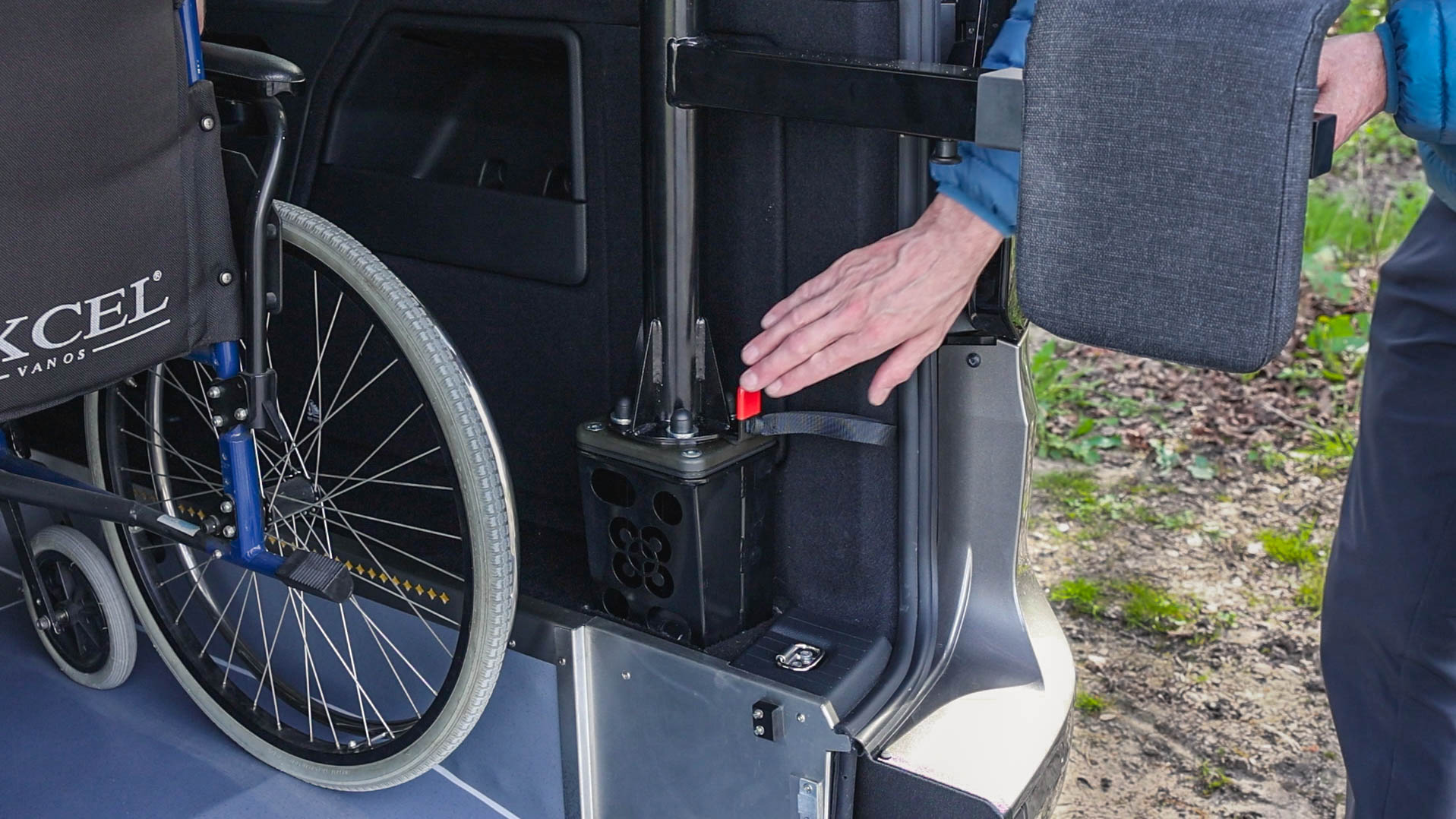 the system can be swivelled away